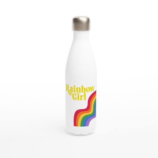 Rainbow Girl Premium Tote Bag - White 17oz Stainless Steel Water Bottle