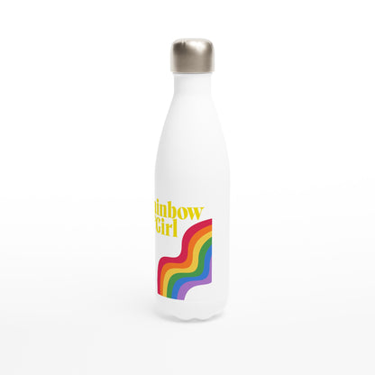 Rainbow Girl Premium Tote Bag - White 17oz Stainless Steel Water Bottle